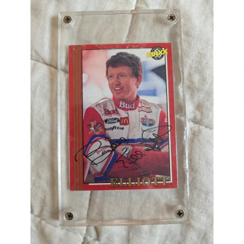 Bill Elliot Autographed Card In Hardcase‎  Race Card Maxx 1988-1992